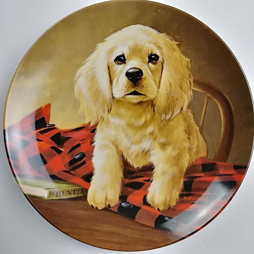 1988 Knowles Shirt Tales The Cocker Spaniel Dog Collector's Plate w/CoA